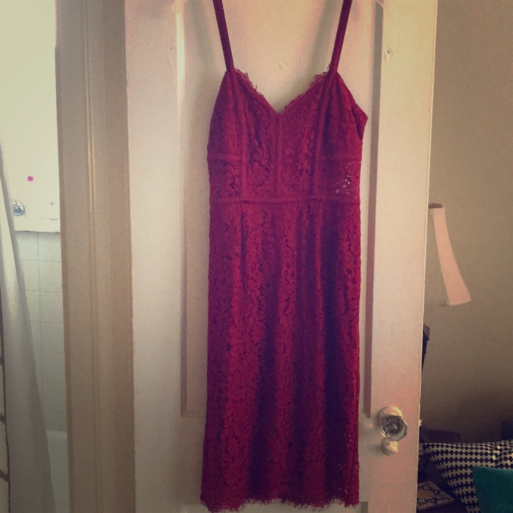 Red Lace Dress from Express